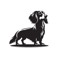 Dachshund Vector Silhouette – Distinctive Long-Bodied Small Dog Outline, Perfect for Pet Lovers, Logos, Prints, Graphic Design, Illustrations, Home Decor, Stencils, Icons, and Creative Projects
