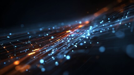 Abstract futuristic digital technology background with geometric grid pattern, modern hi tech innovation texture for artificial intelligence, blockchain, data visualization, and global connectivity co