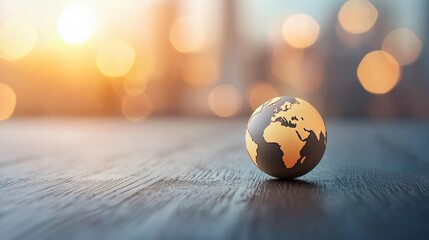 Global Handshake Icon 3D rendered handshake icon with a globe in the background, symbolizes global business and trade