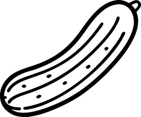 Fresh cucumber slice isolated on white background