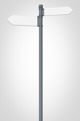 Fototapeta premium 3D rendering blank traffic sign, realistic design