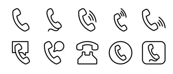 Phone icon sheet multiple concept and collection