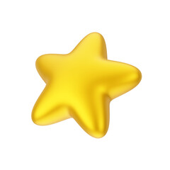 golden star isolated on white background