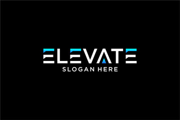 Elevate Logo Graphic Resource on Black Backdrop