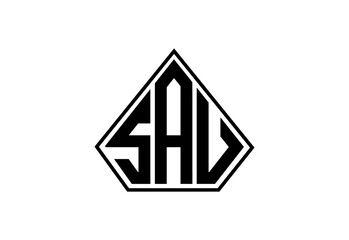 SAU Custom Monogram Logo Design.