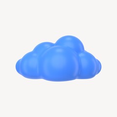 Blue cloud clipart, weather forecast graphic