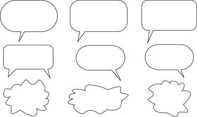 Speech Bubble Vector Icon Cartoon Chat Balloon Line Art for Apps and Websites