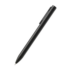 Modern black stylus pen for digital drawing and writing isolated on transparent background