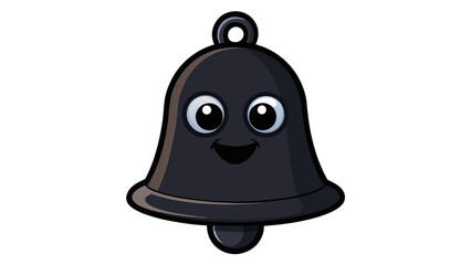 3D rendering dark black bell Cartoon creative design icons isolated on white background vector illustration.
