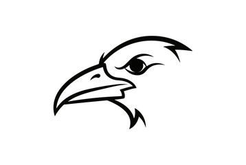 Obraz premium Stylized bird head graphic design