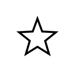 Obraz premium White star icon on black background