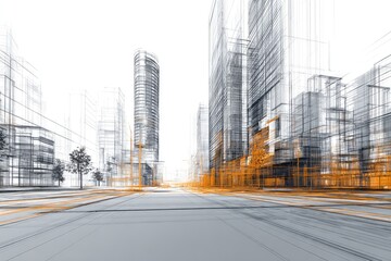 Modern city blueprint