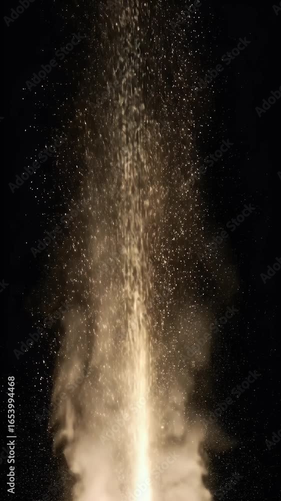 Poster golden sparkle particle burst abstract background animation