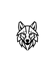 Fototapeta premium Geometric wolf head graphic design