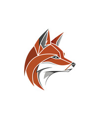 Obraz premium Geometric fox head design illustration