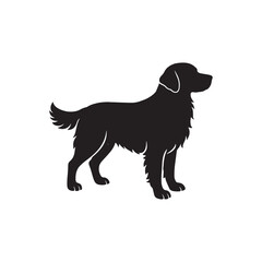 Golden Retriever Vector Silhouette – Friendly and Gentle Dog Outline, Perfect for Pet Lovers, Logos, Prints, Graphic Design, Illustrations, Home Decor, Stencils, Icons, and Creative Projects
