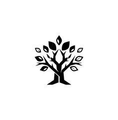 Fototapeta premium Stylized leaf design on black background