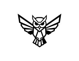 Owl geometric design illustration