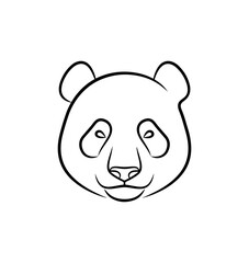 Naklejka premium Panda face graphic design