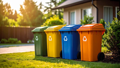 recycle bin in the park