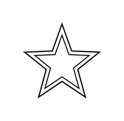 Obraz premium Simple white star design on black background