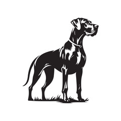 Great Dane Vector Silhouette – Majestic and Powerful Dog Outline, Perfect for Logos, Pet Art, Prints, Graphic Design, Home Decor, Stencils, Icons, and Creative Projects
