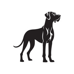 Great Dane Vector Silhouette – Majestic and Powerful Dog Outline, Perfect for Logos, Pet Art, Prints, Graphic Design, Home Decor, Stencils, Icons, and Creative Projects
