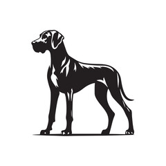 Great Dane Vector Silhouette – Majestic and Powerful Dog Outline, Perfect for Logos, Pet Art, Prints, Graphic Design, Home Decor, Stencils, Icons, and Creative Projects
