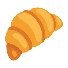 A delicious golden brown flaky croissant illustrated with a warm inviting and appetizing appeal for baking and food themes