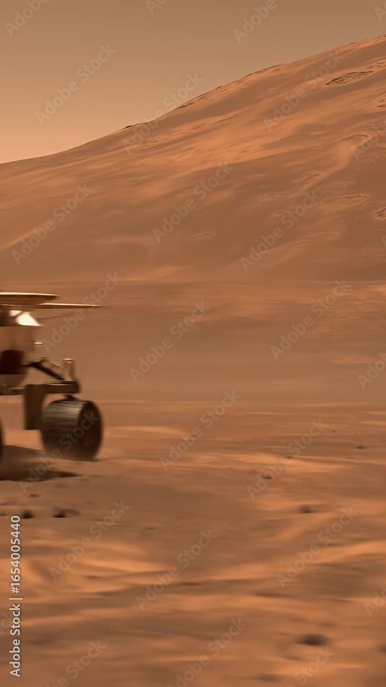 Aufkleber mars rover exploring red planet surface robotic space exploration vehicle