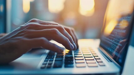 Focused work environment urban office space digital productivity evening light close-up view remote work concept for enhanced efficiency - Powered by Adobe