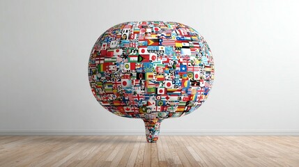 World flags sphere global unity
