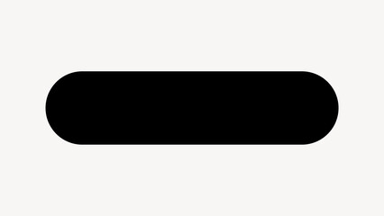 Black rounded rectangle, geometric shape