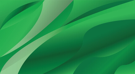 Fototapeta premium Elegant Green Abstract Flowing Lines Background