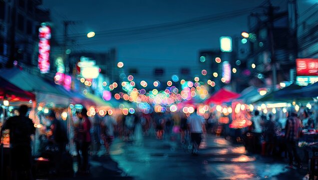 Blurred night market scene (1)