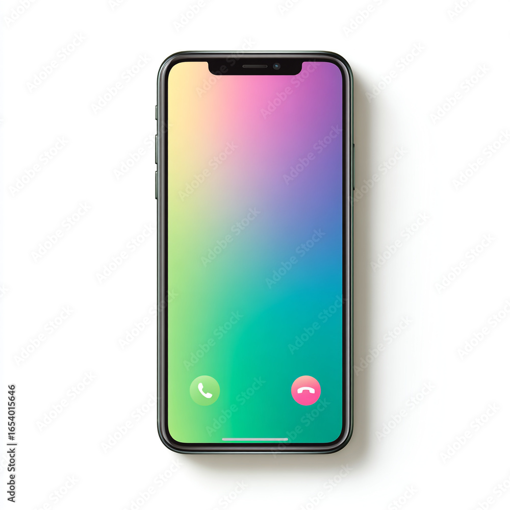 Poster smartphone call interface mockup template