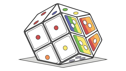 Explore the colorful dodecahedron dice game illustration for educational and recreational activities now today