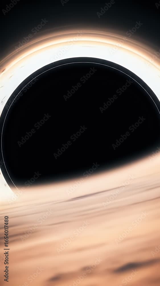 Aufkleber realistic 3d rendering of a black hole with accretion disk in space