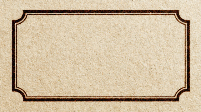 Blank vintage label on old parchment paper. This classic retro frame makes an elegant background for festive halloween message or text