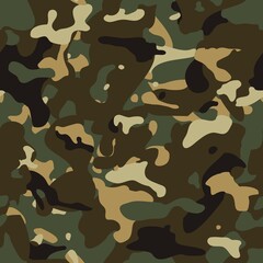 Naklejka premium Military green camouflage pattern background