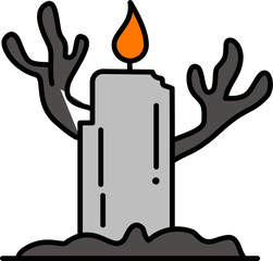 Candle in graveyards scary Halloween event 