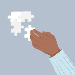 Autism awareness background, jigsaw symbol aesthetic illustration