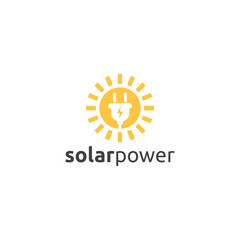 Solar Power Logo Design Symbols Modern