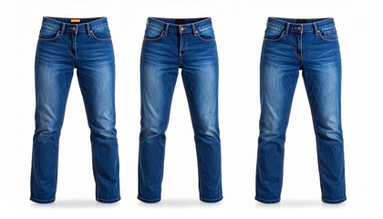 blue guans on white background