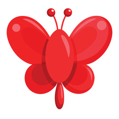 red butterfly on white background