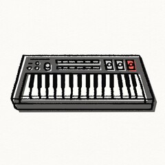 MIDI keyboard clipart, musical instrument