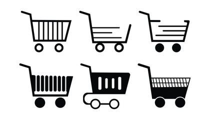 Shopping cart icon. Shopping cart trolley icon vector design.
