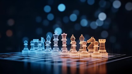 Holographic chess pieces on a digital board