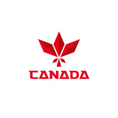 Obraz premium abstract and modern maple leaf logo, Canada symbol
