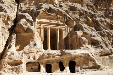 Triclinium at Little Petra, an archaeological site located north of Petra and the town of Wadi Musa, Jordan